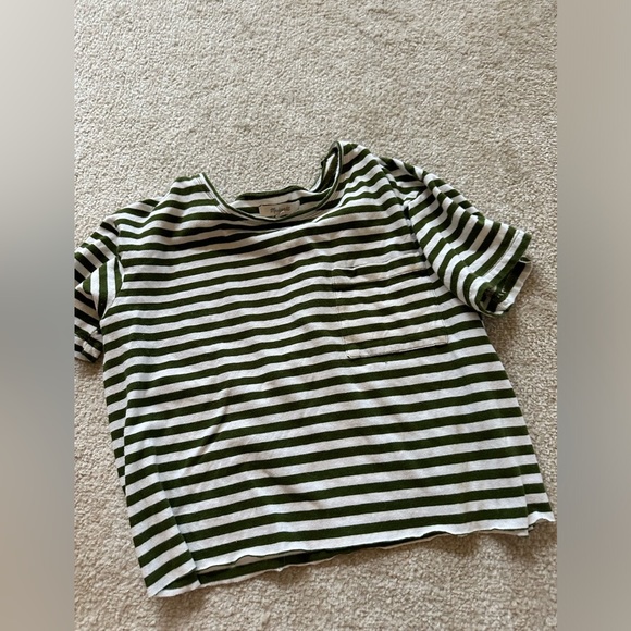 Madewell green striped tee - Picture 4 of 4